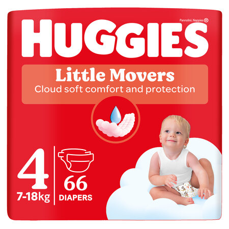 Scutece Ultra Comfort, Nr. 4, 7-18 kg, 66 bucati, Huggies 801271