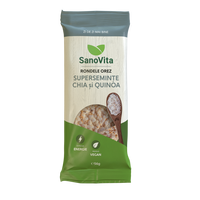 Mini rondele cu seminte de chia si quinoa, 56 g, Sanovita