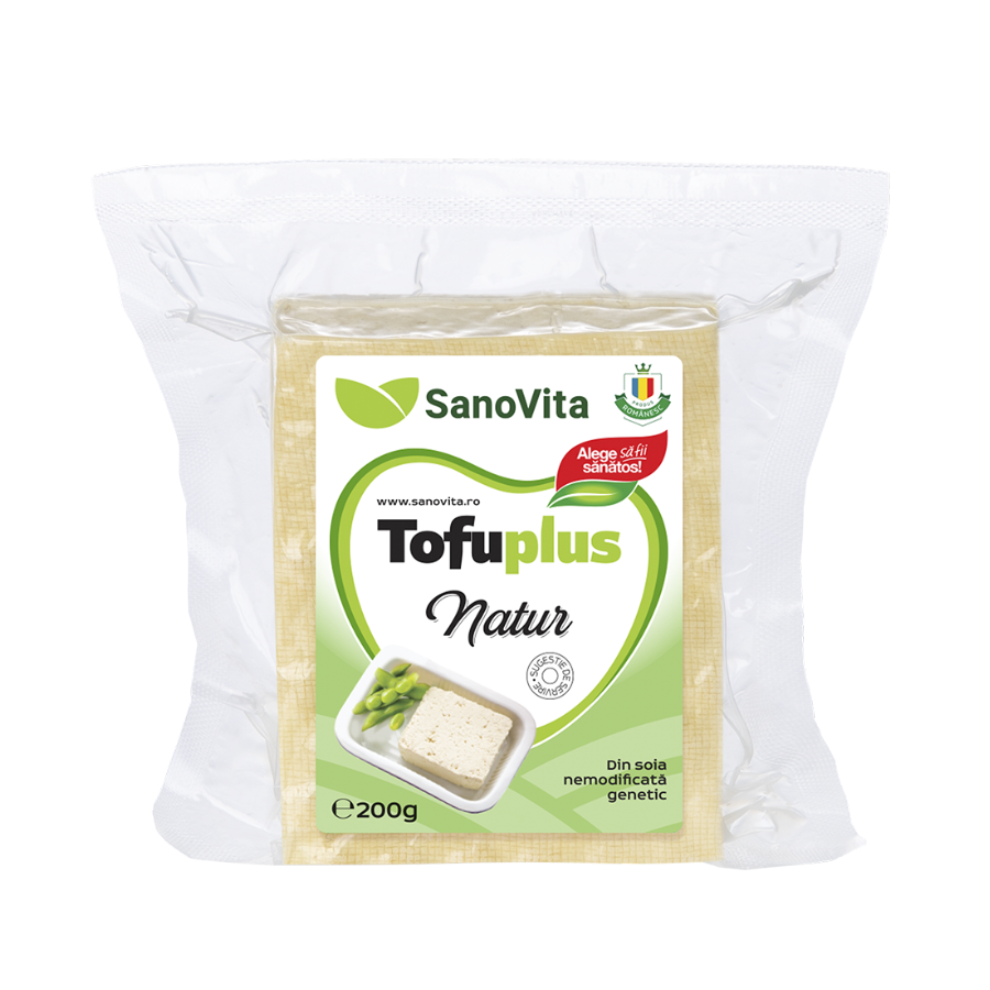 Tofu Plus Natur Sterilizat, 200 g, Sanovita