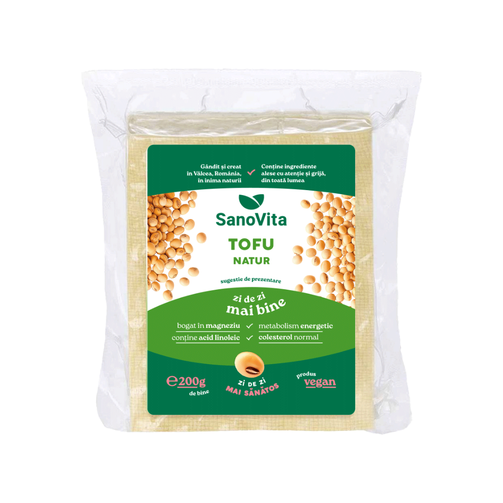 Tofu Natur Sterilizat, 200 g, Sanovita