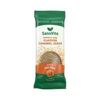 Rondele din orez cu glazura de caramel sarat, 66 g, Sanovita