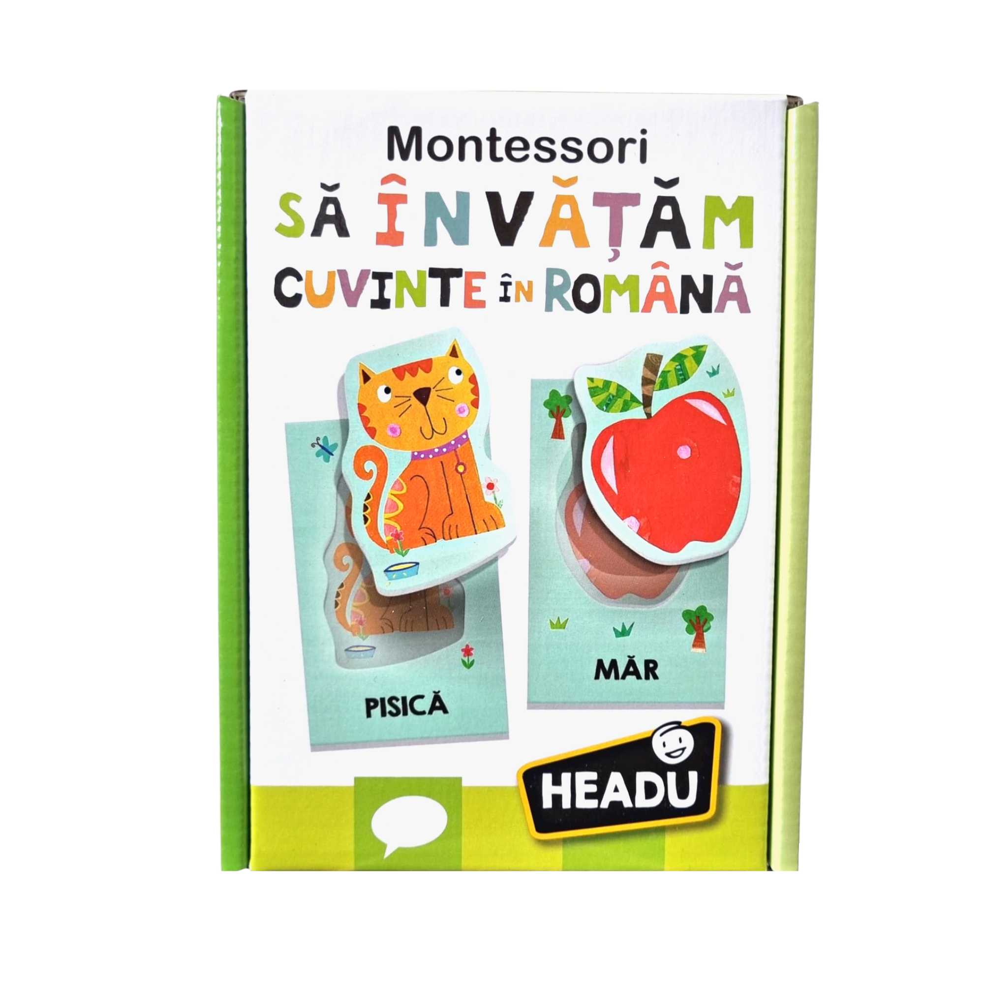 Sa invatam cuvinte in romana Montessori, +12 luni, Headu