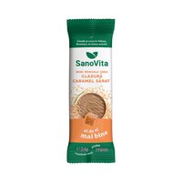Mini rondele din orez cu glazura de caramel sarat, 24 g, Sanovita
