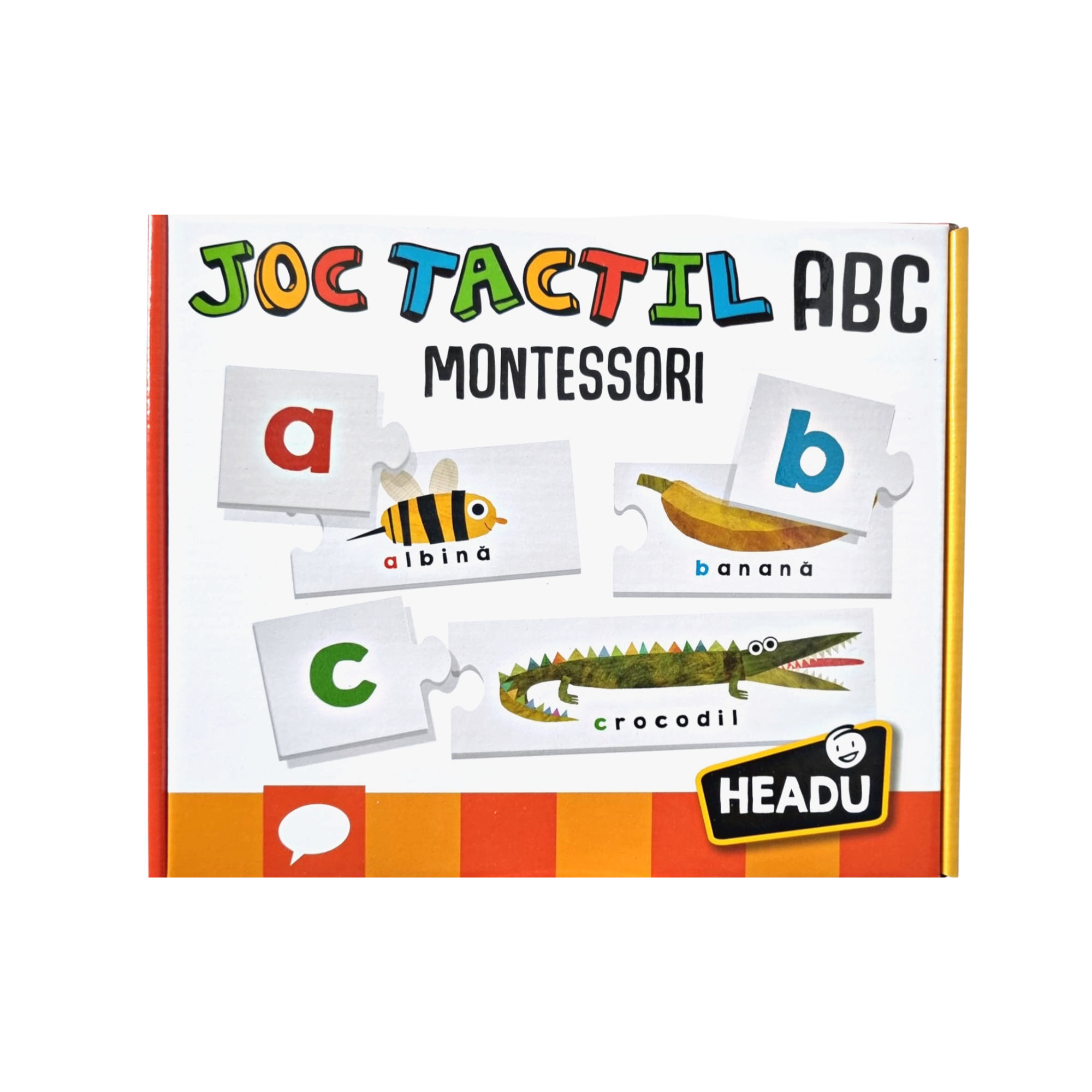 Joc tactil ABC romana Montessori, +3 ani, Headu