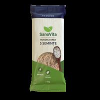 Rondele din orez cu 5 seminte, 56 g, Sanovita