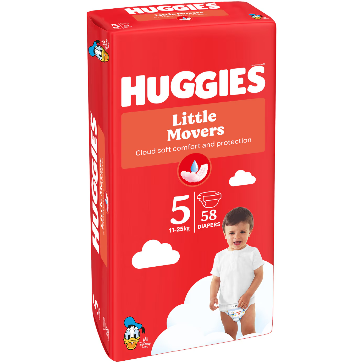 Scutece Little Movers, Nr.5, 12-22 kg, 58 buc, Huggies