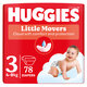 Scutece Little Movers, Nr.3, 4-9 kg, 78 bucati, Huggies 801263