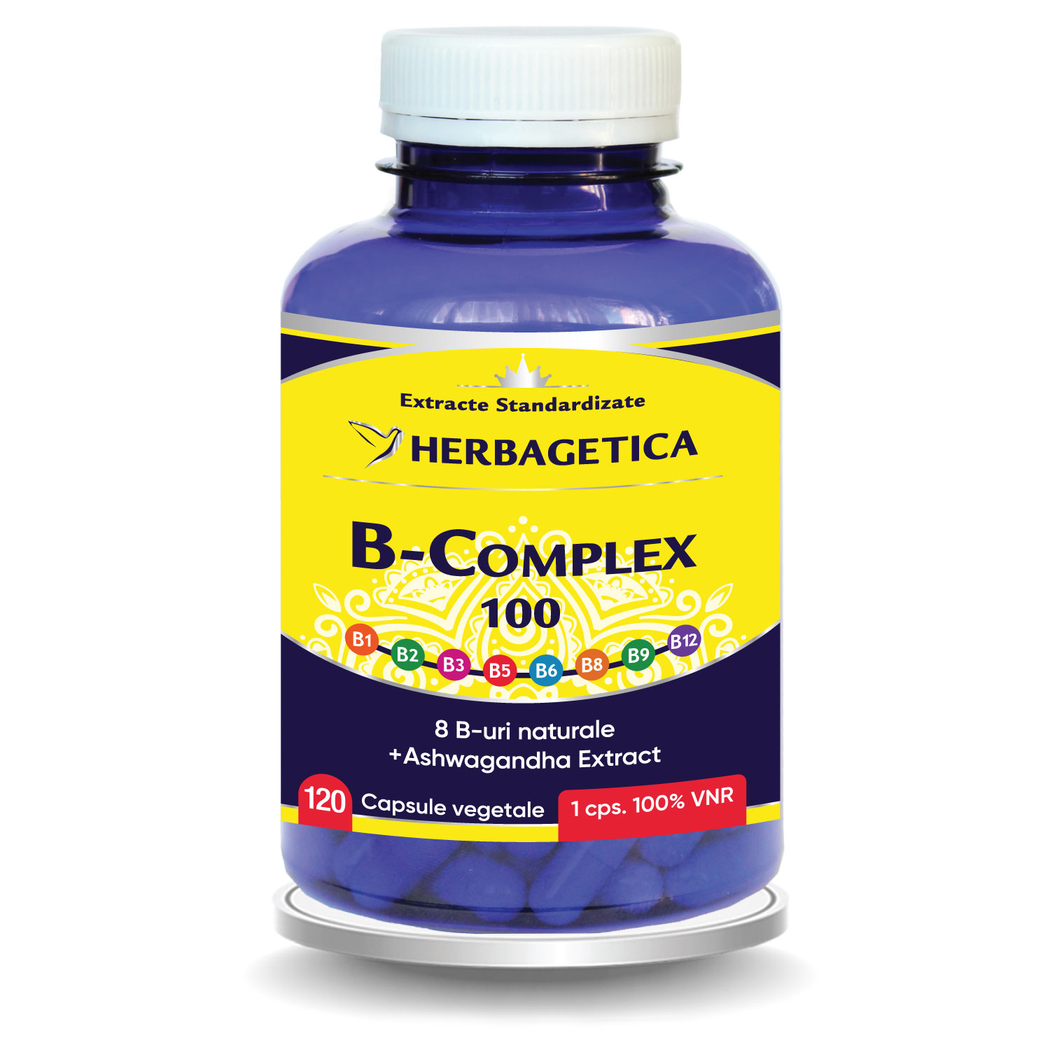 B-Complex 100, 120 capsule vegetale, Herbagetica