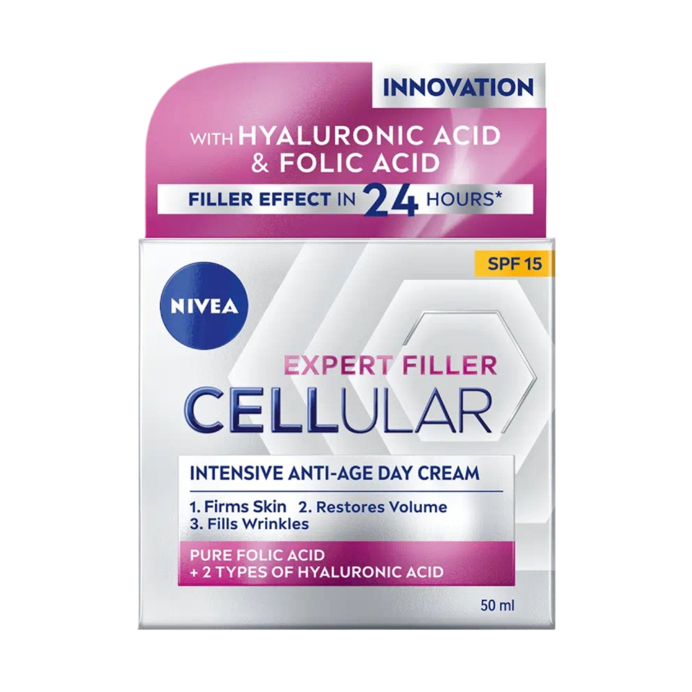 Crema de zi cu SPF 15 Hyaluron Cellular Filler, 50 ml, Nivea