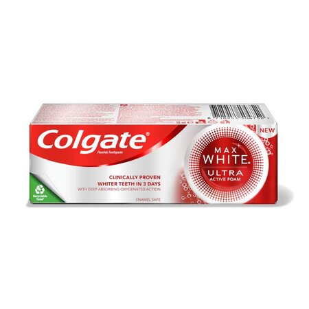 Pasta de dinti Max White Ultra Active, 50 ml, Colgate 523999