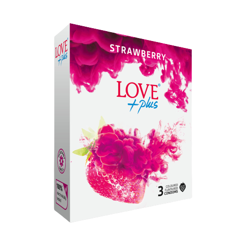 Prezervative, 3 bucati, Strawberry, Love Plus