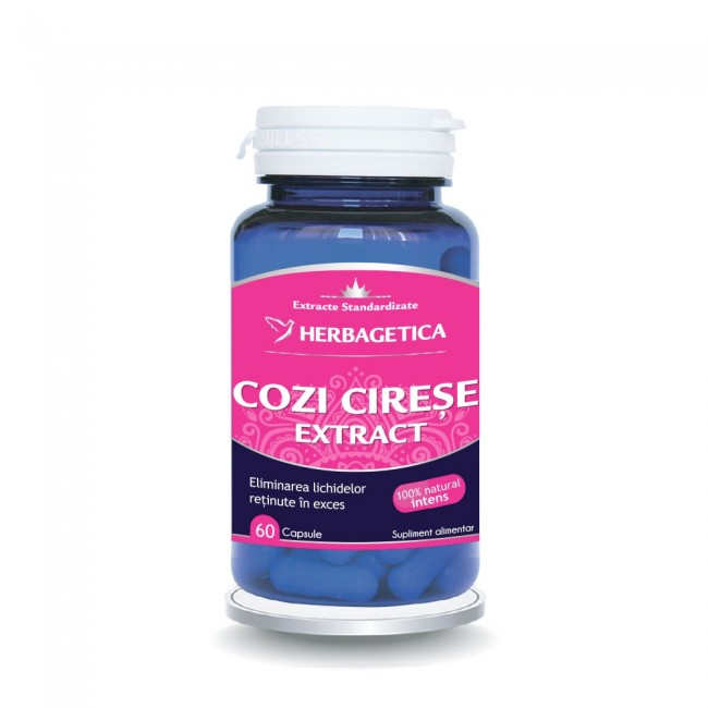 Cozi de cirese extract, 60 capsule, Herbagetica