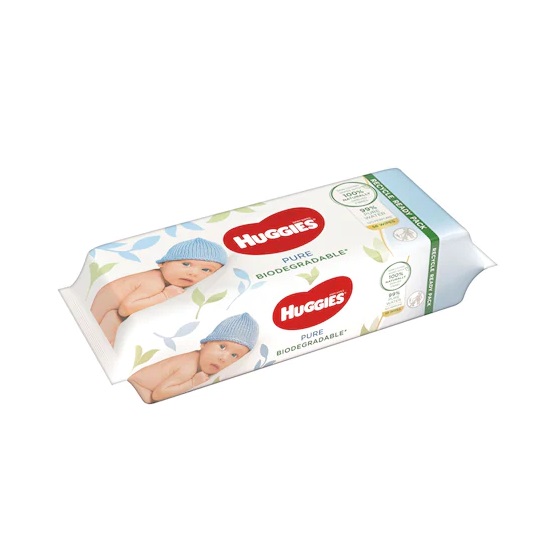 Servetele umede biodegradabile Pure, 56 bucati, Huggies