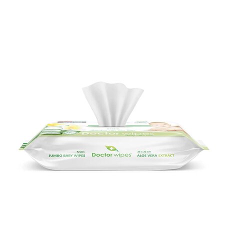 Servetele umede cu aloe vera Jumbo Pack, 72 bucati, Doctor Wipes 524296