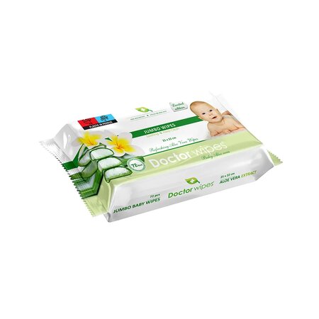 Servetele umede cu aloe vera Jumbo Pack, 72 bucati, Doctor Wipes 524297