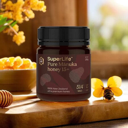 Miere de Manuka UMF15+, MGO514+, 250 g, Superlife 636450