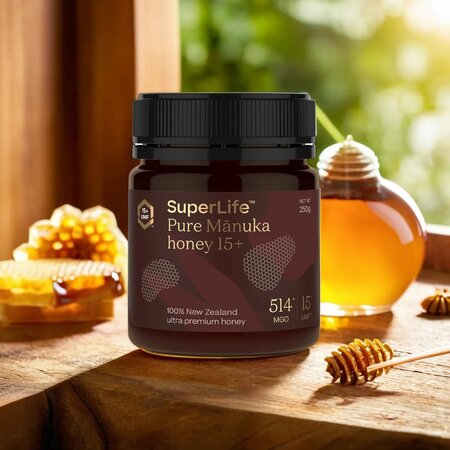 Miere de Manuka UMF15+, MGO514+, 250 g, Superlife 636449
