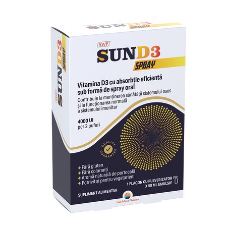 Spray cu vitamina D3, 4000UI, 50 ml, Sanience