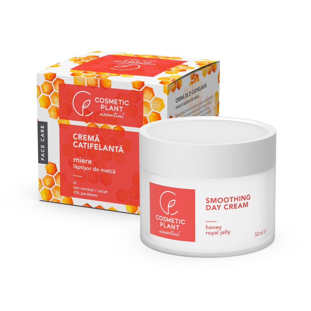 Crema de zi catifelanta cu miere si laptisor de matca Face Care, 50 ml, Cosmetic Plant