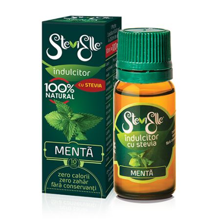 Indulcitor lichid cu extract de stevia si aroma de menta