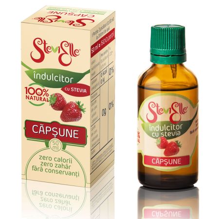 Indulcitor cu stevia si aroma de capsune