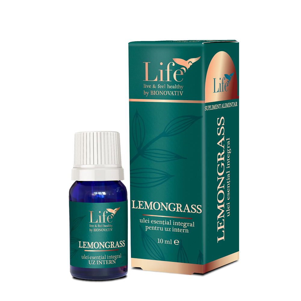 Ulei volatil de Lemongrass Life, 10 ml, Bionovativ