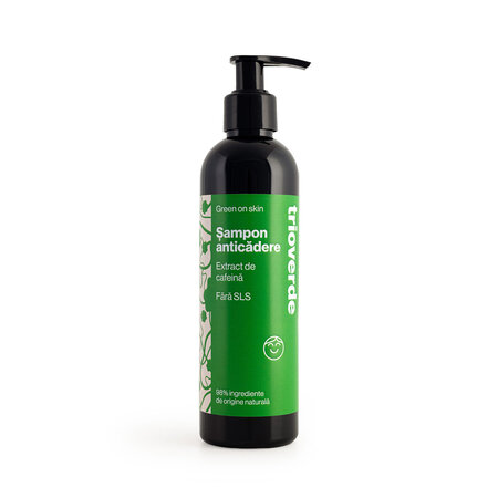 Sampon anticadere cu extract de Cafeina, 250 ml, Trio Verde