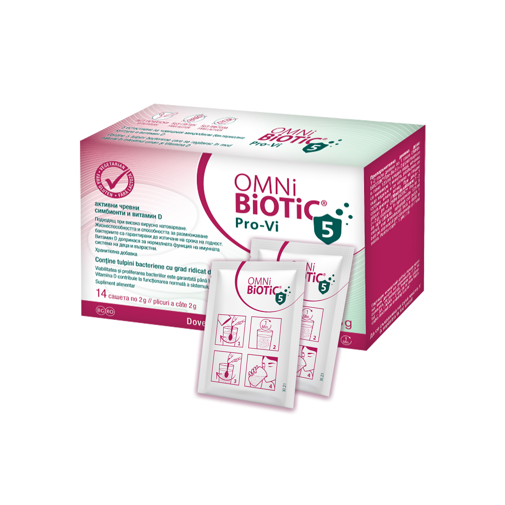 Omnibiotic Pro-Vi 5, 14 plicuri, Institut AllergoSan
