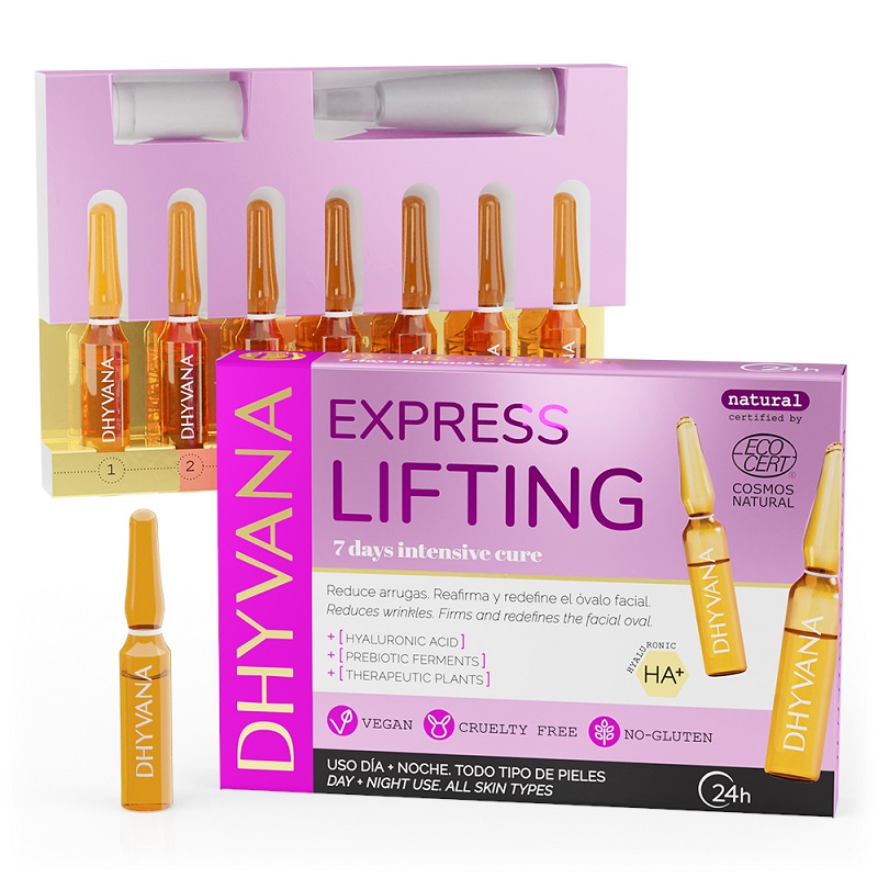 Ser pentru ten Express Lifting, 7 fiole x 2 ml, Dhyvana