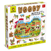 Puzzle din lemn Ferma, 5 ani+, Ludattica