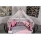 Set lenjerie patut pentru bebe 120×60 cm Cloud, 10 piese, gri-roz,, MyKids 524955