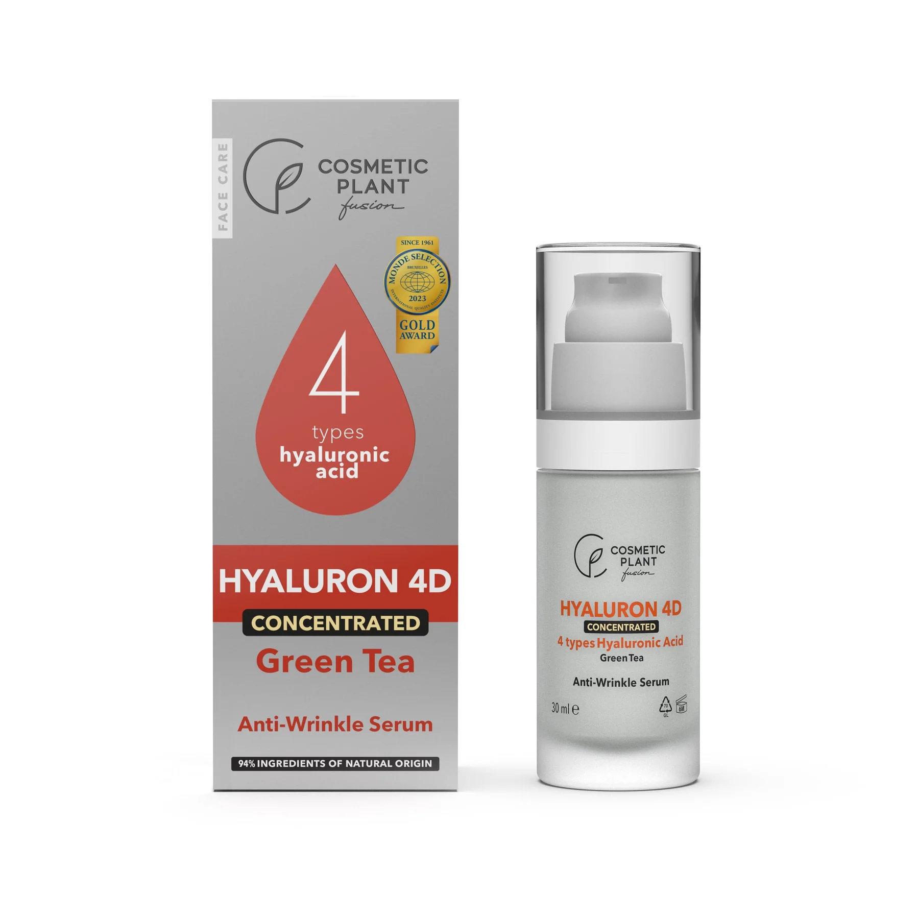 Ser antirid 4D cu acid hialuronic Face Care, 30 ml, Cosmetic Plant