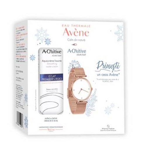 Oferta Pachet Avene Crema de zi hidratanta cu efect de netezire A-Oxitive, 30 ml + Ceas, Pierre Fabre