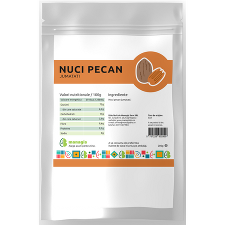 Nuci pecan, 200 g, Managis