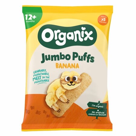 Baghete Bio din porumb si ovaz cu banana, + 6 luni, 25 g, Organix