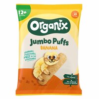 Baghete Bio din porumb si ovaz cu banana, + 12 luni, 25 g, Organix
