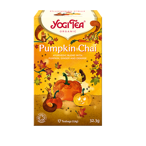 Ceai bio Gusturile toamnei Pumpkin Chai, 17 pliculete/32.3 g, Yogi Tea