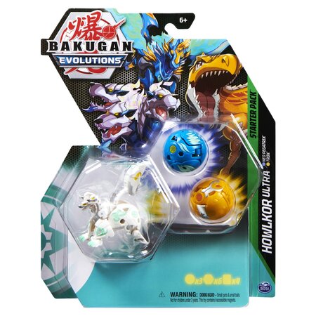 Pachet de start, Holwkor Alb, Pegatrix Albastru, Trox Auriu, Bakugan 526062