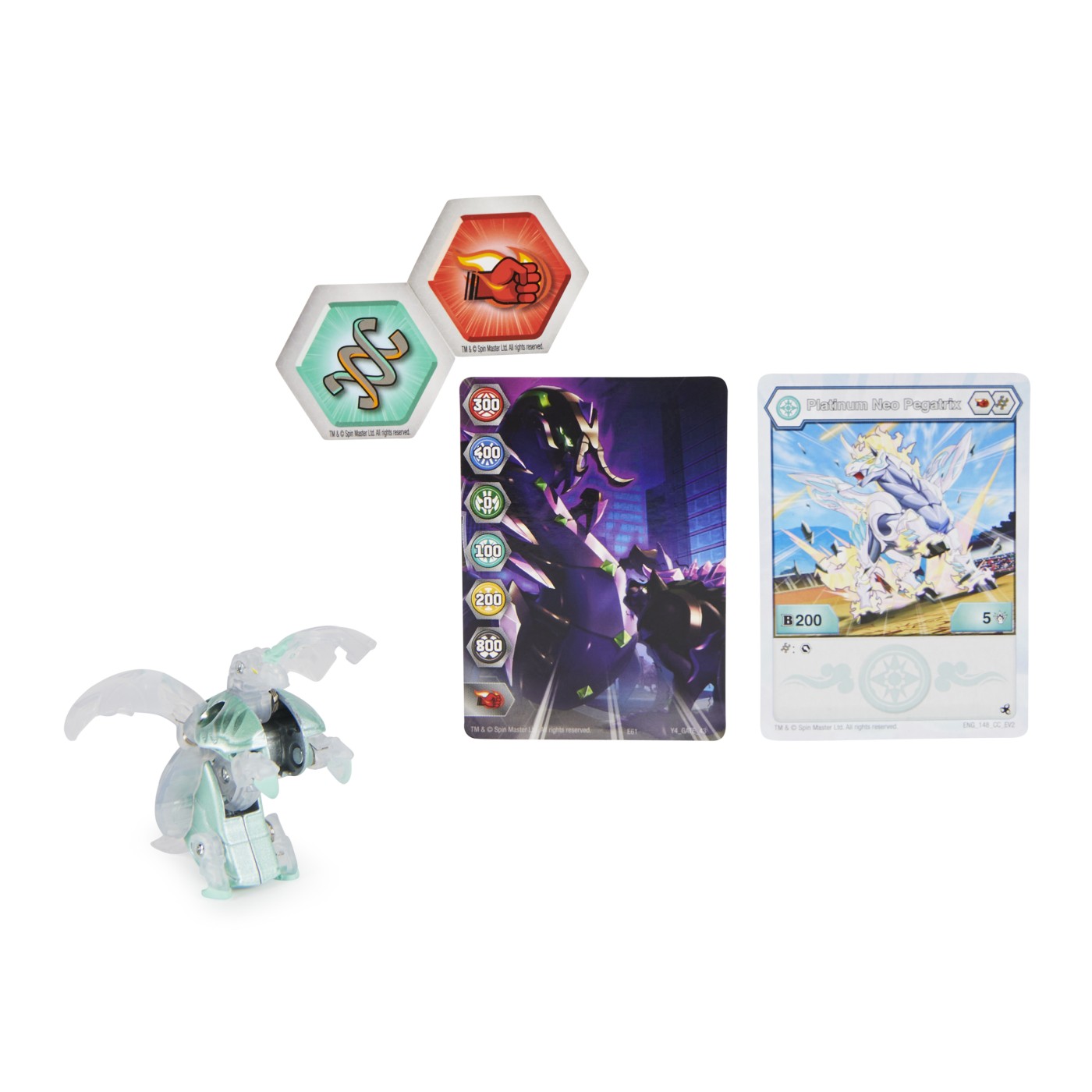 Figurina metalica sezonul 4, +6 ani, Neo Pegatrix Alb, Bakugan