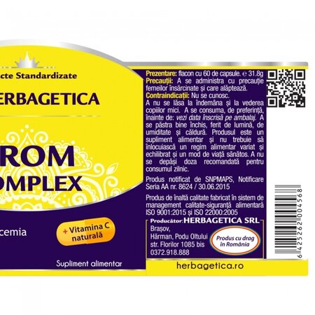 Crom complex, 60 capsule, Herbagetica 524263