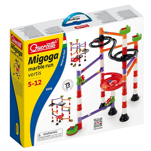 Joc cu bile Migoga Marble Run Vortis, 5-12 ani, 75 piese, Quercetti