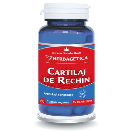 Cartilaj de rechin, 60 capsule vegetale, Herbagetica