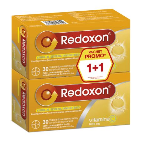 Redoxon cu vitamina C 1000 mg si aroma de lamaie