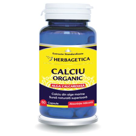 Calciu Organic, 60 capsule, Herbagetica