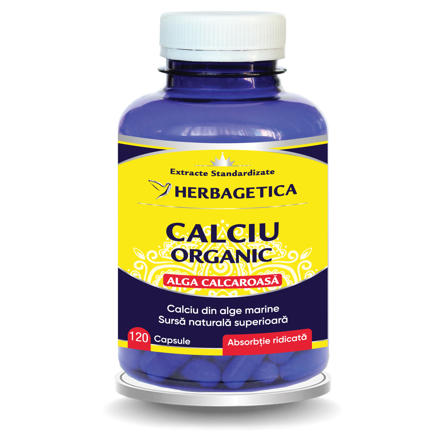 Calciu Organic, 120 capsule, Herbagetica