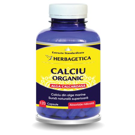 Calciu Organic, 120 capsule, Herbagetica