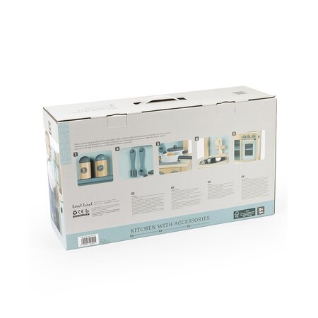 Jucarie din lemn pentru copii Bucatarie, 36 luni+, Verde, Label Label 526511