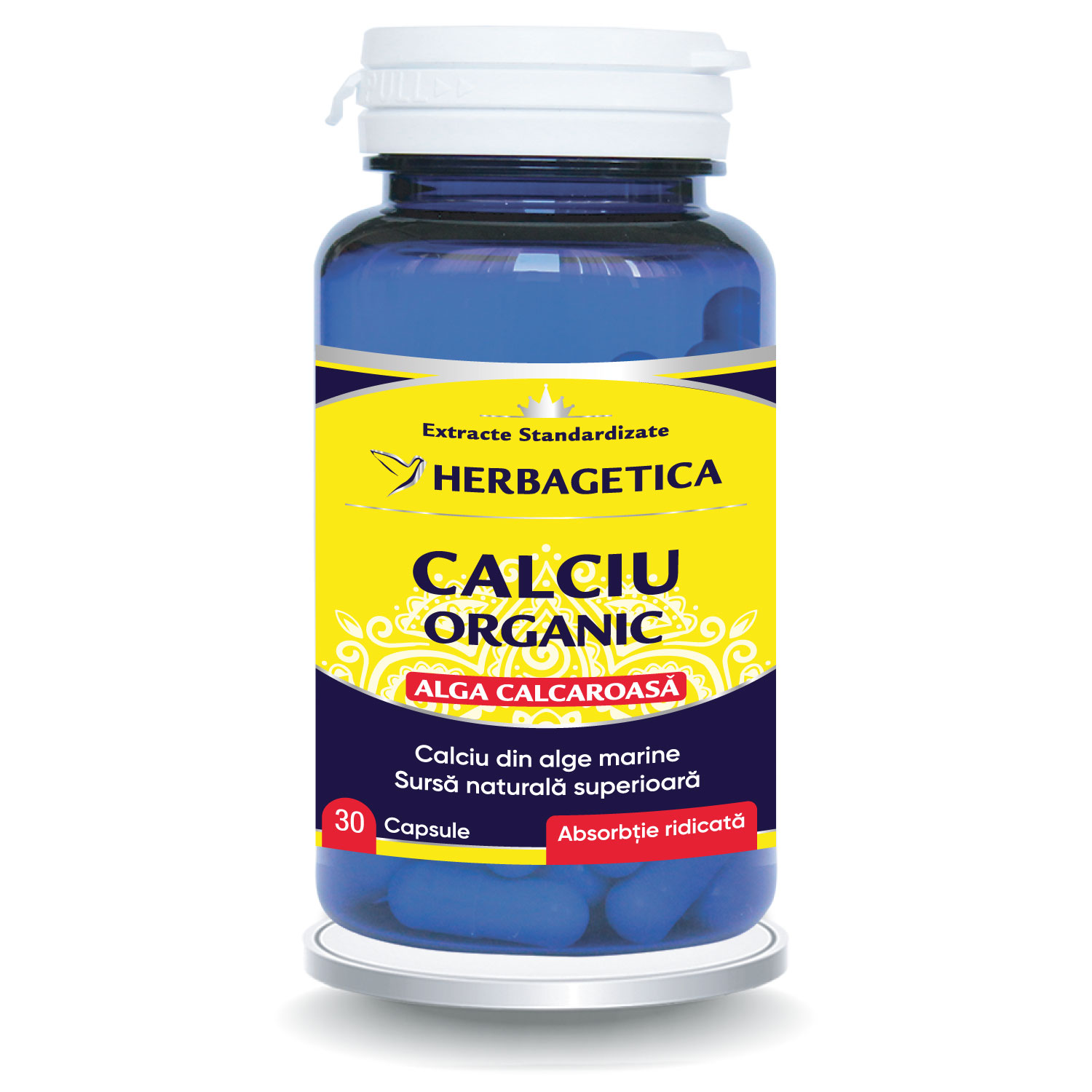 Calciu Organic, 30 capsule, Herbagetica