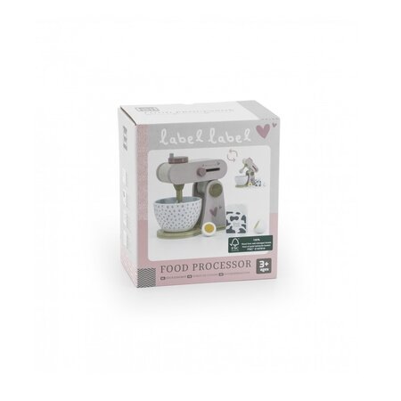 Jucarie din lemn pentru copii Mixer, +3 ani, Roz, Label Label 526611