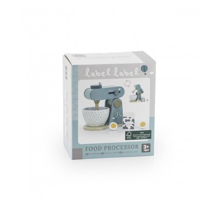 Jucarie din lemn pentru copii Mixer, +36 luni, Verde, Label Label 526634